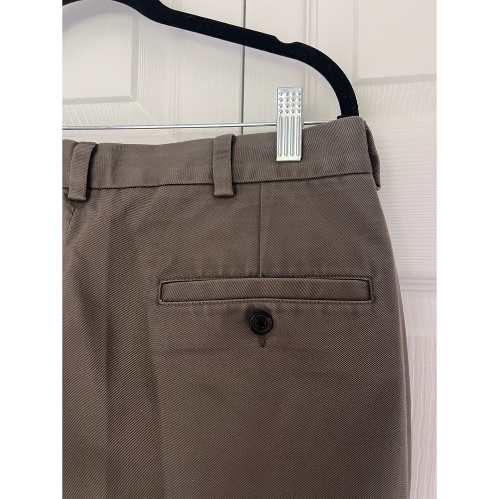 Brooks Brothers Advantage Chino Clark Pants 34W/32L 100% Cotton in Grey/Taupe - Picture 7 of 13